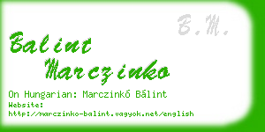balint marczinko business card