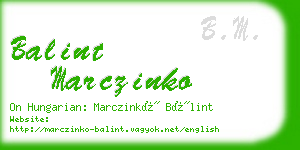 balint marczinko business card